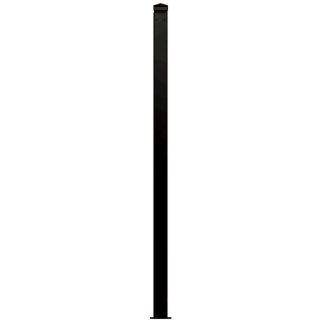 Ironcraft Powder Coated Steel Flat Cap Fence Post (Common 50 in; Actual 50.4 in)