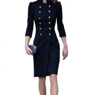 Ladies Double Breasted Half Sleeve Worsted Autumn Trench Coat