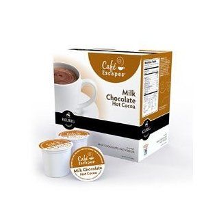 Cafe Escapes Variety Pack * MILK CHOCOLATE & DARK CHOCOLATE Hot Cocoa * 32 K Cups for Keurig Brewers Grocery & Gourmet Food