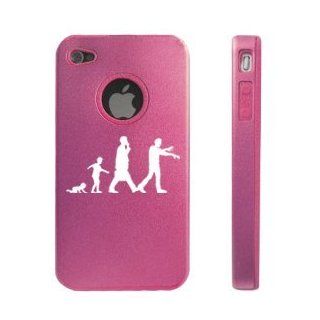 Apple iPhone 4 4S 4G Pink D8170 Aluminum & Silicone Case Evolution Zombie Cell Phones & Accessories