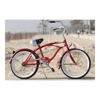 Boy's Jaguar Beach Cruiser Bike by Micargi Bicycles RED Toys & Games