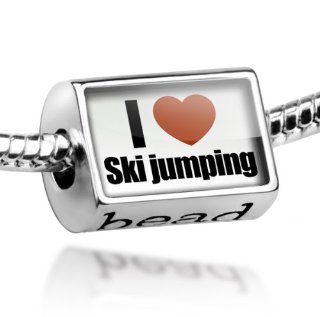 Beads "I Love Ski jumping"   Pandora Charm & Bracelet Compatible Jewelry