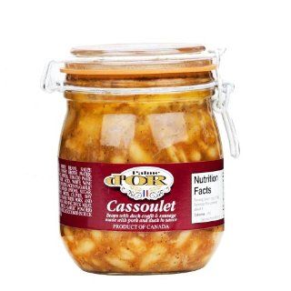 Elevages Perigord French Cassoulet in Glass jar with duck confit and sausage Product of Canada 850 g, Six  Canned Beans  Grocery & Gourmet Food