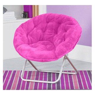 Mainstays Faux Fur Saucer Chair, (Pink)   Folding Chairs