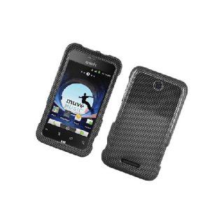 ZTE Score M X500M Black Carbon Fiber Print Glossy Cover Case Cell Phones & Accessories