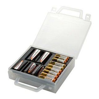 Bluecell AA AAA C D 9V Multi Battery Storage Case/Organizer/Holder/Box with Handle