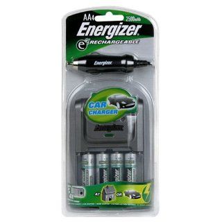 Energizer e2 Charger for AA & AAA Rechargeable Batteries with Car and Home Adapter & 4 AA Batteries (Discontinued by Manufacturer) Electronics