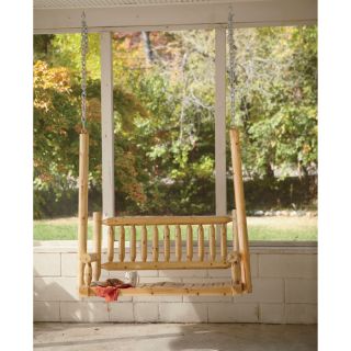 Deluxe Cedar/Fir Log Porch Swing, Model# CSN-81908  Swings