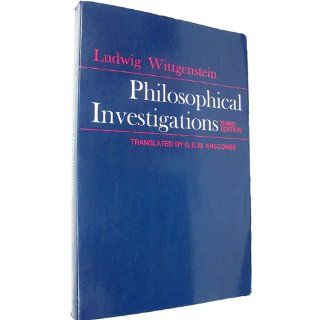 Philosophical Investigations (3rd Edition) (9780024288103) Ludwig Wittgenstein, G. E. M. Anscombe Books
