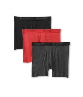 2(X)IST 3 Pack ESSENTIAL Boxer Briefs Black/Charcoal/Red