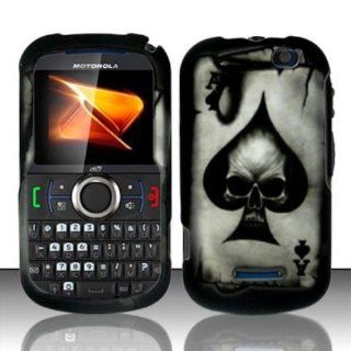 Rubberized Spade Skull Design for MOTOROLA Motorola Clutch + i475 Cell Phones & Accessories