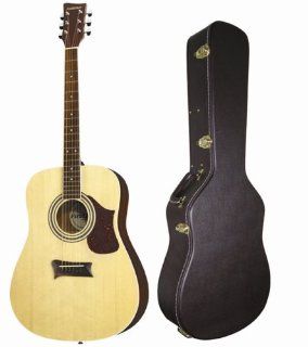 First Act MG415  Classic Dreadnought Acoustic Guitar with Hardshell Case (41 Inch, Natural) Musical Instruments