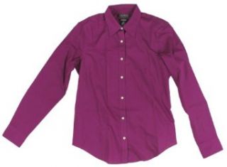 Lauren Ralph Lauren Women's Non Iron Cotton Button Down Shirt