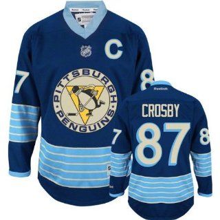 Reebok Sidney Crosby Pittsburgh Penguins Youth Replica Jersey   Navy Blue  Athletic Jerseys  Sports & Outdoors