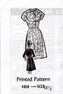 Mail Order 4818 Womens Dress Vintage Sewing Pattern Size 14 1/2 Bust 35