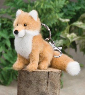 3.5" Fox Plush Stuffed Animal Keychain Toys & Games