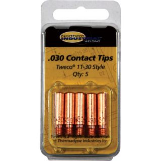  Welding Tweco Style 0.030in. Contact Tips — 11 Series, 5-Pack  Replacement Guns   Tips
