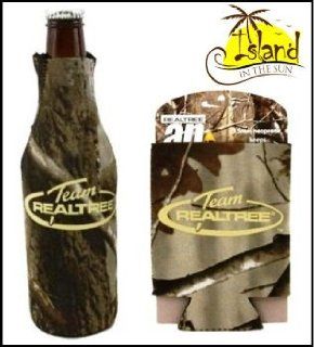 (2) Team Realtree Yellow Can & Bottle Koozies Coolers  Sports & Outdoors