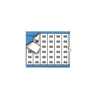 Brady WM 06 S PK Repositionable Vinyl Cloth (B 500), Black on White, Suffix Numbers Wire Marker Card (25 Cards)