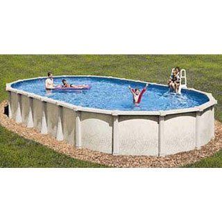 Tahitian 18 x 33 ft Oval 54 inch Hybrid Above Ground Pool with 8 inch Top Rails Color Large Chemical Package (NY998) Sports & Outdoors