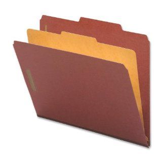 Nature Saver 01050 Classification Folders, Letter, 1 Partition, 10/BX, Red  Top Tab Classification Folders 