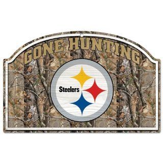 NFL Camoflage Wood Sign Team Pittsburgh Steelers   Sports Fan Decorative Plaques