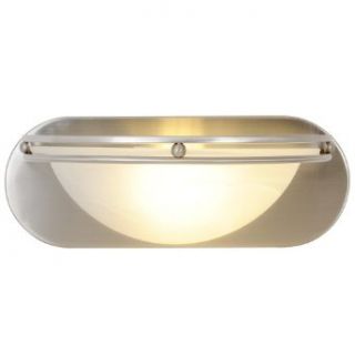 AF Lighting 617616 12 Inch W by 4 5/8 Inch H by 6 Inch E Contemporary Fluorescent Lighting Collection 1 Light Bath Vanity, Brushed Nickel   Vanity Lighting Fixtures  