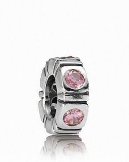 PANDORA Spacer   Sterling Silver and Pink Cubic Zirconia Trinity's