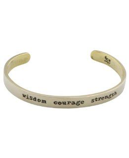 Inspirational Jewelry Wisdom, Courage, Strength Cuff Bracelet Jewelry
