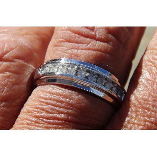 Men Diamond Wedding Ring Engagement Band 10k White Gold (1/4 Carat) Jewel Tie Jewelry