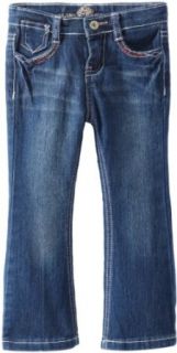 Almost Famous Girls 2 6X Boot Cut Sequence Trim, Dark Wash, 2t Clothing