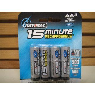 Rayovac I C3 15 Minute Rechargeable Batteries, AA , 4 batteries (Discontinued by Manufacturer) Electronics