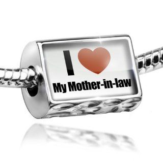 Charm I Love My Mother in law   Bead Fit All European Bracelets, Neonblond Jewelry