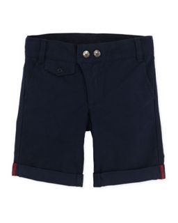Hudson Cuffed Shorts, Navy, Boys 2T 10   Appaman