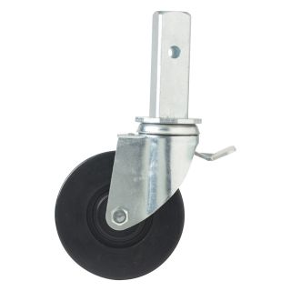 Fairbanks Light-Duty Square Stem Caster with Zinc Plating — 5in., 280-Lb. Capacity, Model# EFTL-SQ-03-5-HR  Up to 299 Lbs.