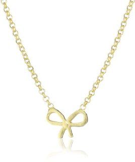 Dogeared Love "Always" Gold Plated Silver Bow Necklace, 18" Jewelry