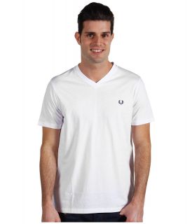 Fred Perry Plain V Neck T Shirt Mens T Shirt (White)