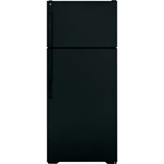 GE 18.1 cu ft Top Freezer Refrigerator with Single Ice Maker (Black) ENERGY STAR