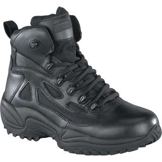 Reebok Rapid Response 6 Inch Zip Work Boot   Black, Size 8 1/2 Wide, Model 8678