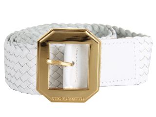 Vince Camuto 1/2 Centerbar Buckle On Woven Stretch Womens Belts (White)