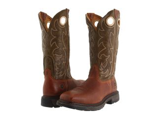 Ariat Workhog Wide Square Toe Tall Mens Work Boots (Brown)