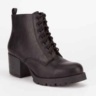 Nevitt Womens Military Boots Black In Sizes 6.5, 8, 10, 9, 8.5, 6, 7.5, 7