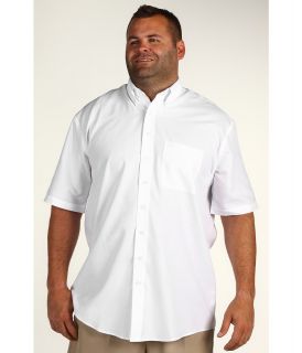 Cutter & Buck Big and Tall Big Tall S/S Epic Easy Care Nailshead Shirt Mens Short Sleeve Button Up (White)