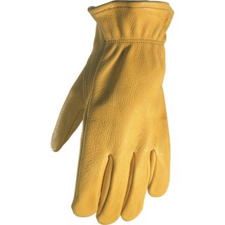 Wells Lamont Deerskin Driver Gloves   Gold, Large, Model 962