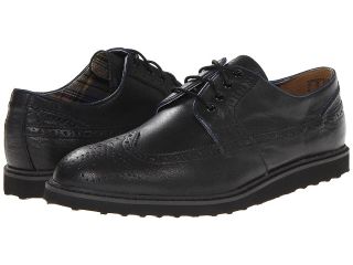 Hush Puppies Full Wing Wedge Mens Lace Up Wing Tip Shoes (Black)