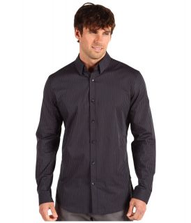 Calvin Klein L/S Dobby Woven Shirt Mens Long Sleeve Button Up (Gray)