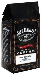Jack Daniel's Old No. 7 Brand Oak Barrel Roast, Dark, Ground Coffee, 12 Ounce Bags (Pack of 3)  Grocery & Gourmet Food