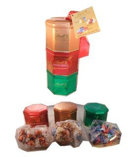 Lindt 3 Tier Christmas Hanukkah Thanksgiving Holiday 25.5 Ounce Gift Tin  Gourmet Candy Gifts  Grocery & Gourmet Food