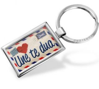 Keychain I Love You Albanian Love Letter from Albania   Neonblond Clothing