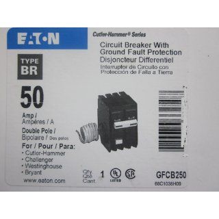 Cutler Hammer GFCB250 2P 50AMP 120/240V GFI Circuit Breaker for BR Series Panel (Does not Fit in a Cutler Hammer CH Series Panel) Gfci Circuit Breaker